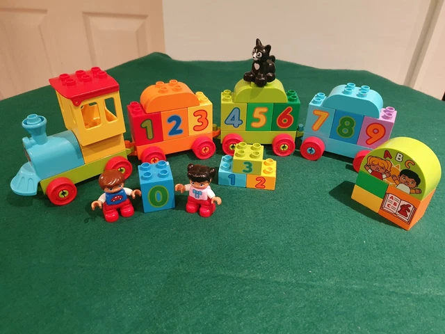 LEGO Duplo My First Number Train (10847) Complete, No Box Plus Extra Abc Bricks