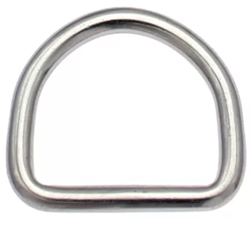 10 St. D-Ringe 40mm x37x6,0 EDELSTAHL Niro Halbrund Ring D Ring D-Ring D Ringe