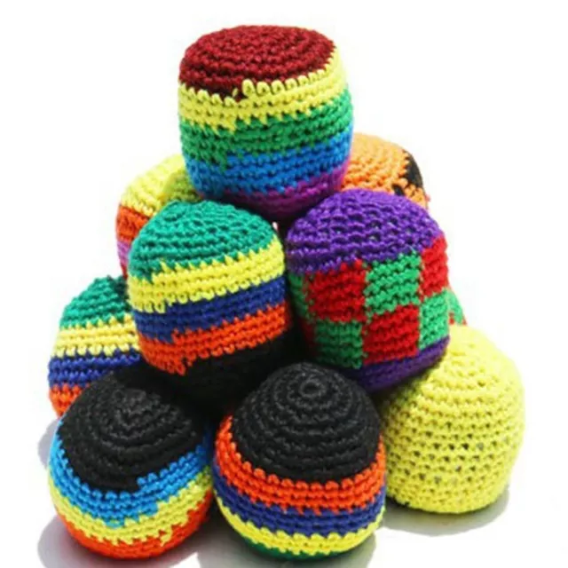 3Pcs Colorful Knitted Bean Bags Random Color Woolen Yarn Sandbag  Kids