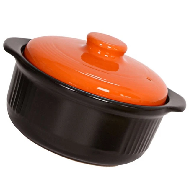 Cocotte En Terre Cuite Vert Paon 2 Litres - Compatible Four, Gaz, Micro-ondes, Lave-vaisselle
