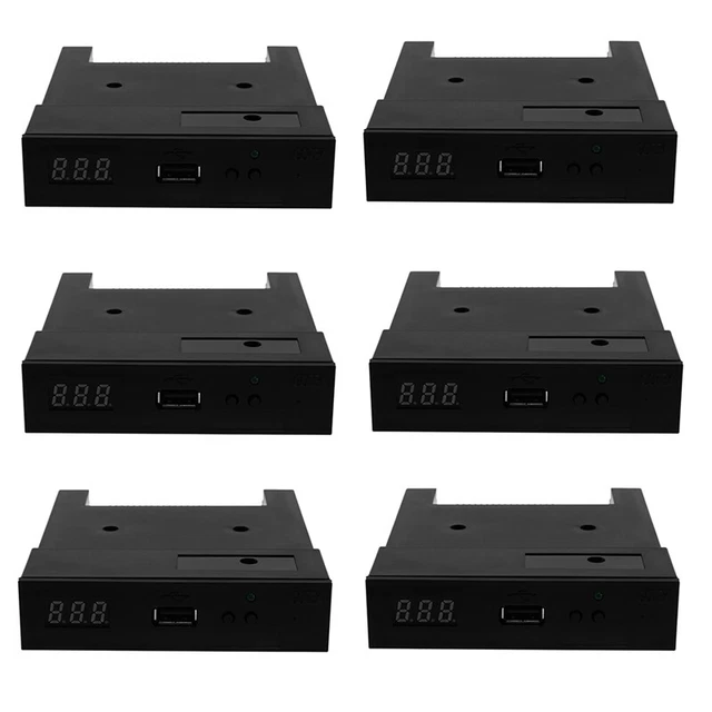 6X ÉMulateur de Drive de Disquette 1.44Mb USB Ssd 3,5 Pouces Noire Sfr1M44-3009