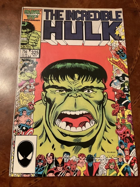 Marvel Incredible Hulk #325 copper age comic book 1986 25th anniversary cover