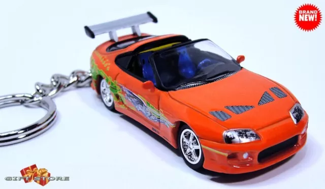 Very Rare Key Chain Toyota Supra Fast & Furious Paul Walker Car T Top Collector