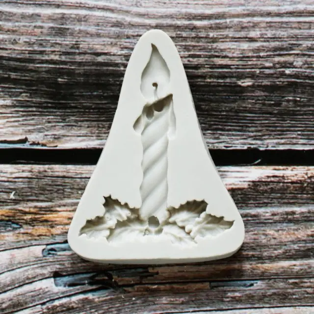 Molde de silicona con forma de vela para herramientas de decoración de pasteles 2