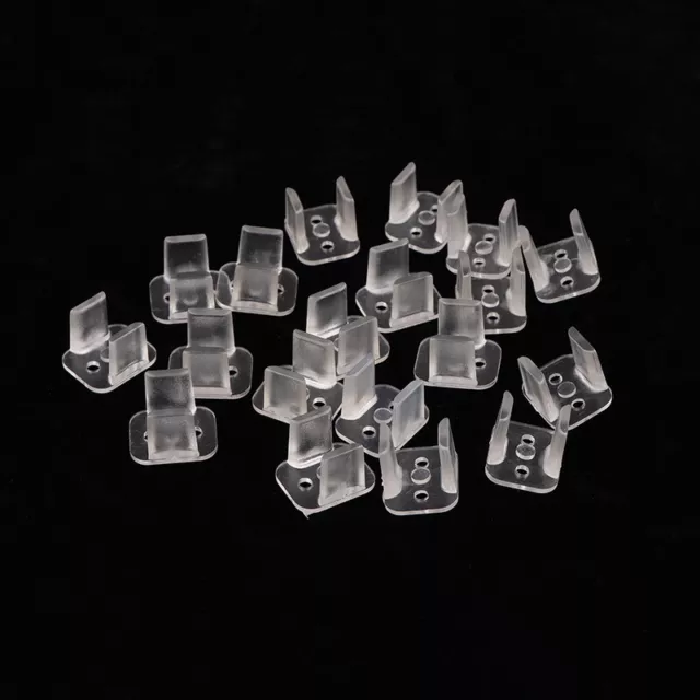 20Pcs Neon Strip Clip 6x12mm / 8x16mm LED Fixing ABS Plastic Mounting Clips Wjo