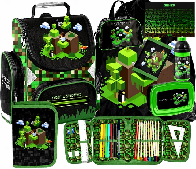 Schulranzen Set Game Pixel ergonomischer