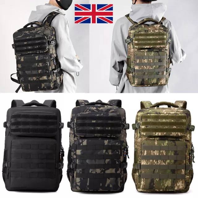 45L Military Tactical Army Backpack Molle Assault Pack Camping Rucksack Bag