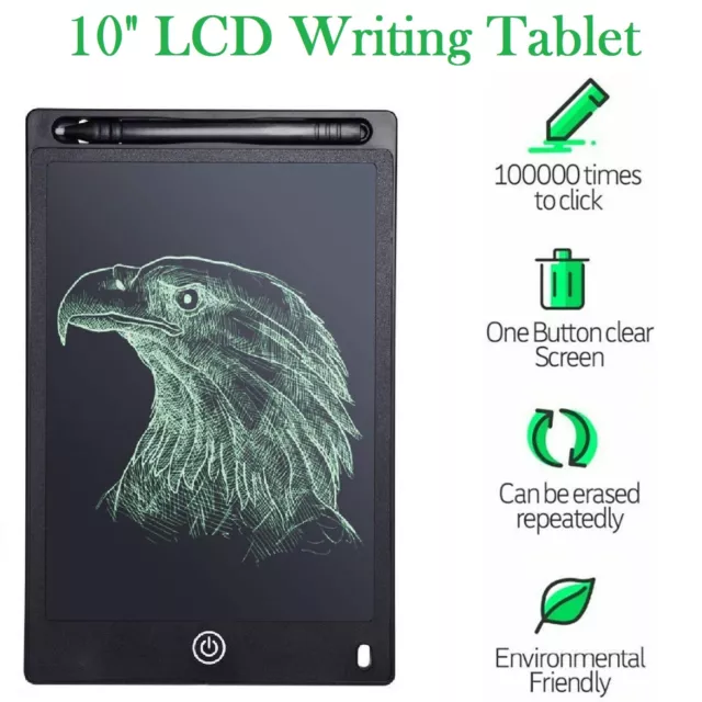 10" LCD Writing Tablet Drawing Board Graphics Doodle Handwriting Pad Kids Gift