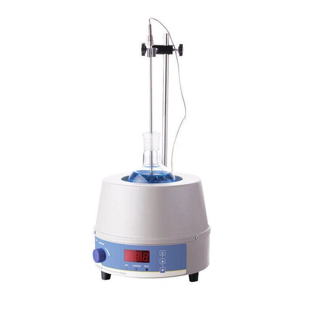 2L Electric Digital Heating Mantle Magnetic Stirrer Lab Mixer w/Temp Probe 2400W