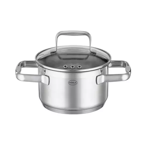 Rosle Charm Series High Casserole Pot with Tempered Glass Lid 6 In