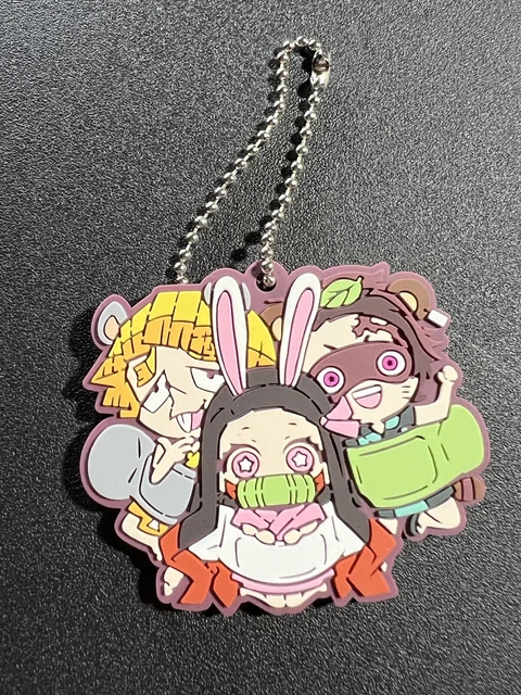 Demon Slayer Anime Rubber Keychain Strap from Japan *Tanjiro, Nezuko, Zenitsu*