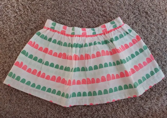 Gymboree Size 4 4T Island Cruise Skirt White with Pink and Green Gumdrops