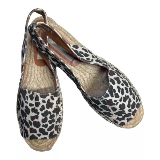 Stella McCartney Leopard Print Espadrilles Size 40 Resort Wear Palm Beach Chic