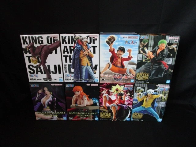 F149 ONE PIECE Figure Luffy Zoro Sanji Nami Hancock Trafalgar Law 8 set