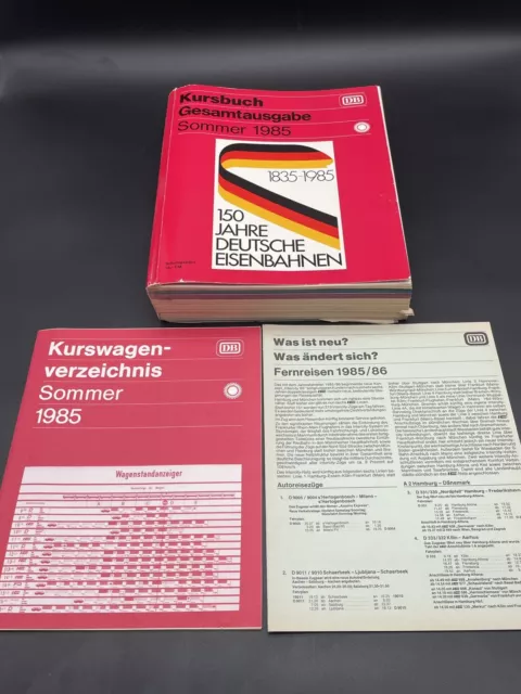 KURSBUCH GESAMTAUSGABE - DEUTSCHE BAHN - Sommer 1985 - Jubiläum 150 Jahre