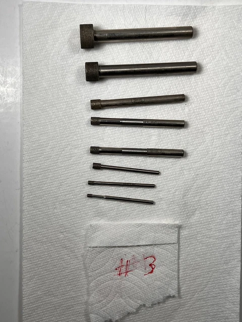 mandrel  shank mounted Points arbor CBN wheel ID grinding Jig Grinding.  8 Pcs