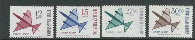 Argentine 1965 Airmails, Stylisés Avion (Sc C101-104) VF Mlh