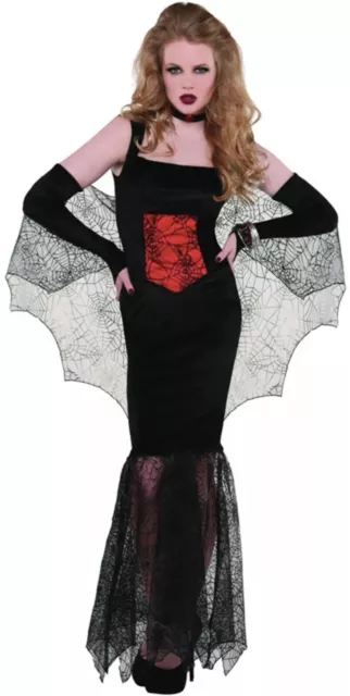 Black Widow Seductress Adult Small (2-4) 3 Piece Costume  Halloween Cosplay