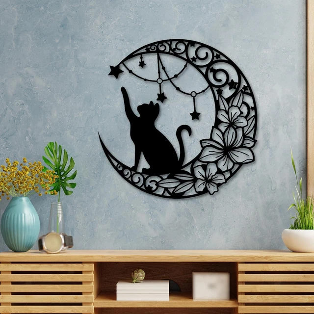 Décoration murale en bois - Gorille - Noir - Tableau - 58.5x39.5cm