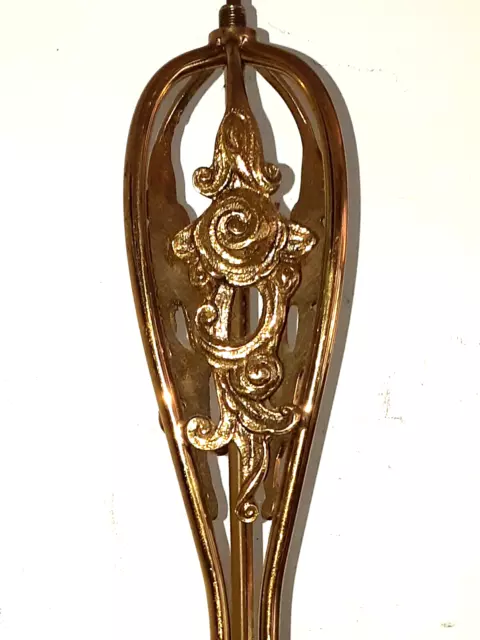 Grand Pied De Lampe Laiton Bronze Doré Style Art Nouveau Jugendstil