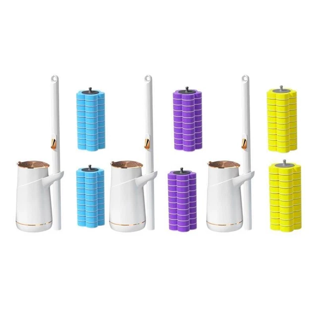 lot Disposable Toilet Brush Refill Heads for Wand - Bathroom Cleaning Tool