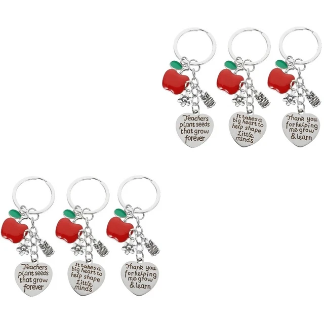 6 Pcs Acier Inoxydable Porte-clés De Remise Des Diplômes Étudiant Portable