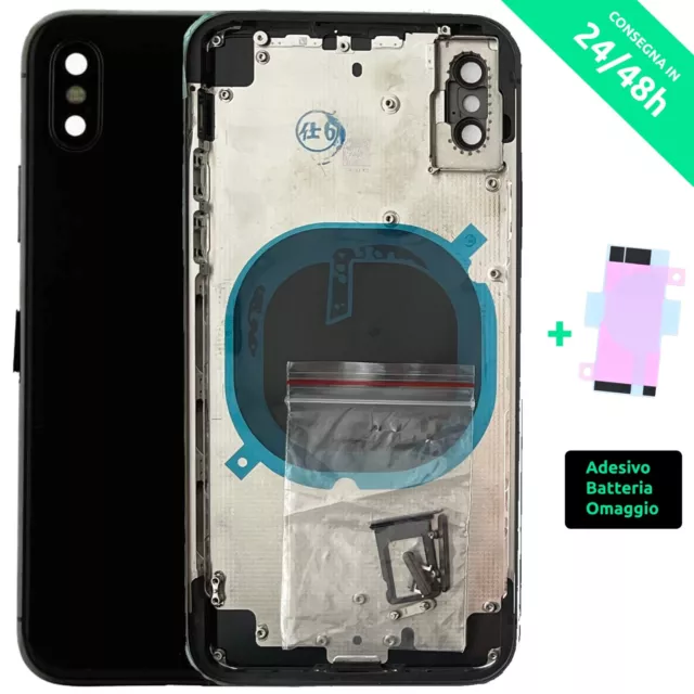 Telaio Scocca Posteriore Iphone X Back Cover Chassis Housing Nero Compatibile