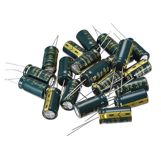 20pcs condensateur électrolytique alu faible ESR 2200UF 16V 105°C 3000H 10x20mm