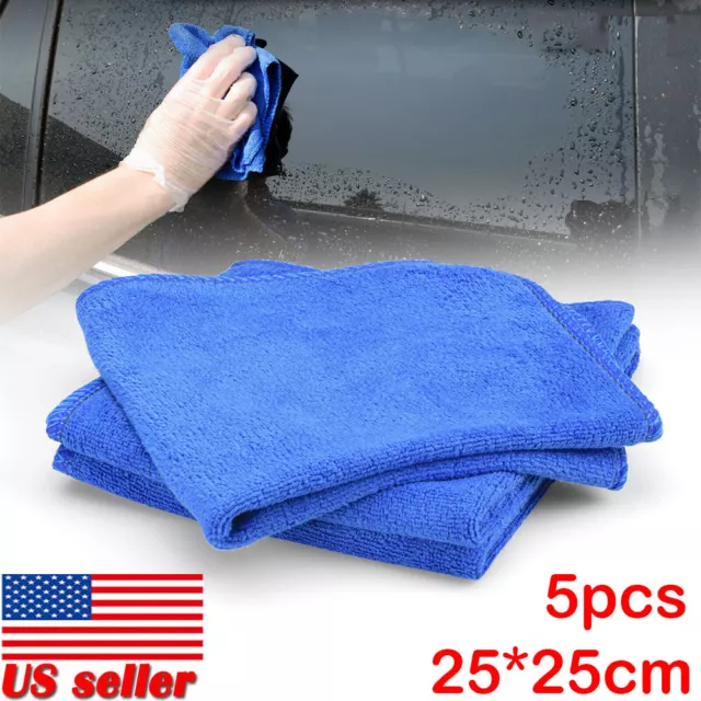 5 piezas paño de limpieza de microfibra toalla trapo pulido de automóvil sin arañazos detalle automático