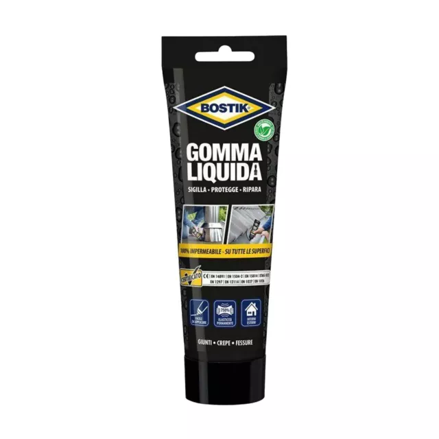 BOSTIK GOMMA LIQUIDA GUAINA SIGILLANTE RINFORZANTE IMPERMEABILIZZANTE 250 g