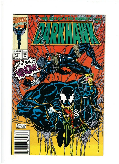 Darkhawk #13 VF+ 8.5 Newsstand Marvel Comics 1992 vs. Venom