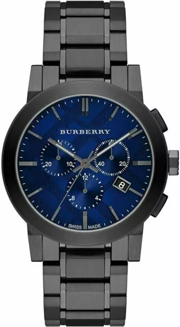Burberry Blue Men's Watch BU9365 The City Mens Swiss Made Quartz Chronograph NWT