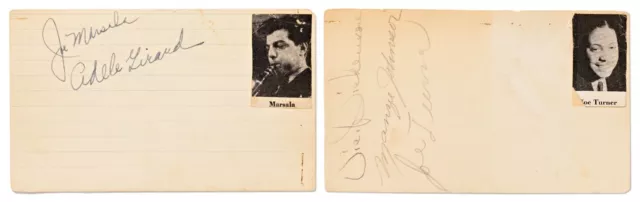 Lot of Vintage Jazz & Blues Musician Autographs