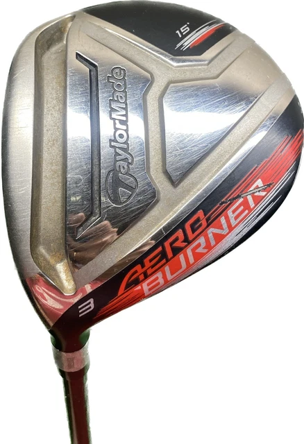 LH Taylormade Aero Burner 15* 3 Wood Reax 55 Stiff Flex Graphite Shaft 43”L