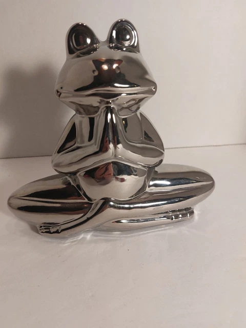 Pier I Yoga Silver Ceramic Frog