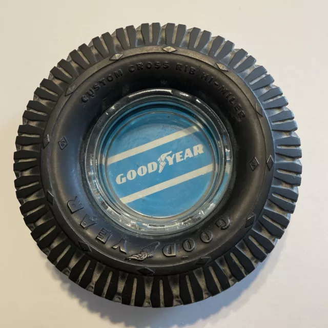 NICE VINTAGE GOODYEAR 80’s ERA CUSTOM CROSS RIB HI-MILLER ASHTRAY