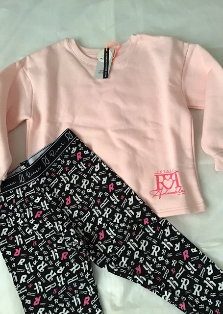 Set felpa mini ragazze River Island età 2-3 anni rosa totalmente adorabile nuova con etichette 10