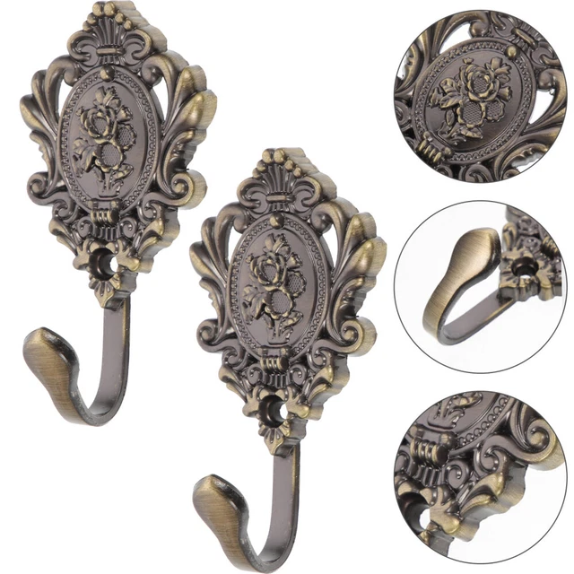 2 Pcs Drapery Tie Back Hooks Curtain Tieback Metal Holdbacks Pull Towel