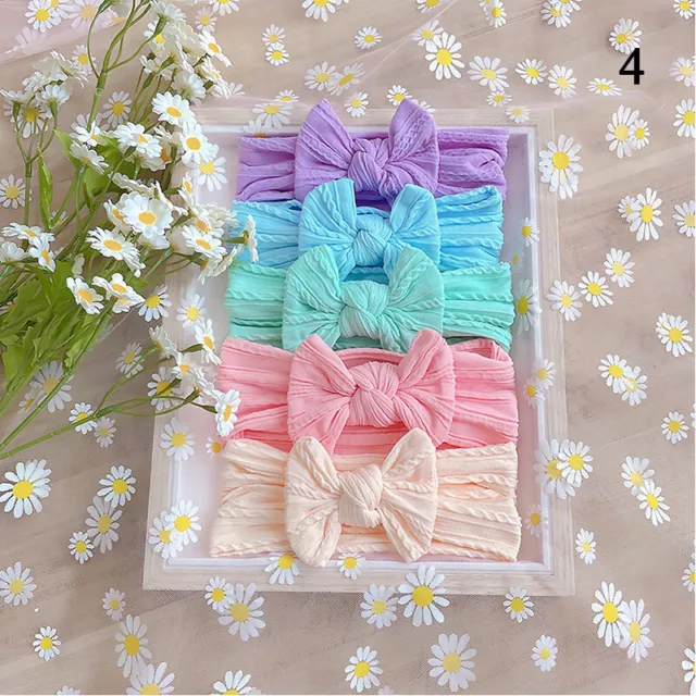 3pcs/Set Baby Girl Infant Toddler Headband Wrap Top Knot Soft Single Bow Turban!