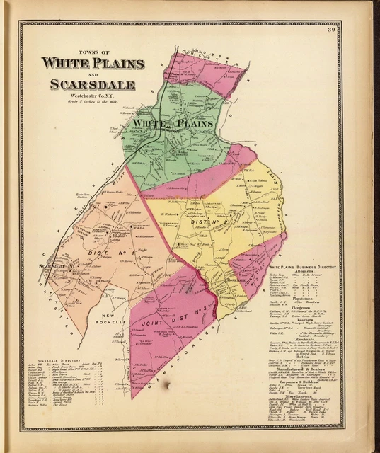 1868 PUTNAM WESTCHESTER COUNTY NEW YORK old maps GENEALOGY LAND OWNERS DVD P20