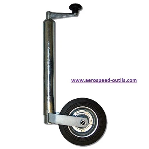 Roue jockey  diamètre du tube 48 mm pour grosse remorque ou caravane