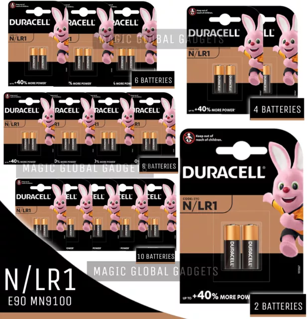 Duracell Lr1 N Mn9100 1.5V Alkaline Battery Gp910A, 910A, E90, Long Expiry