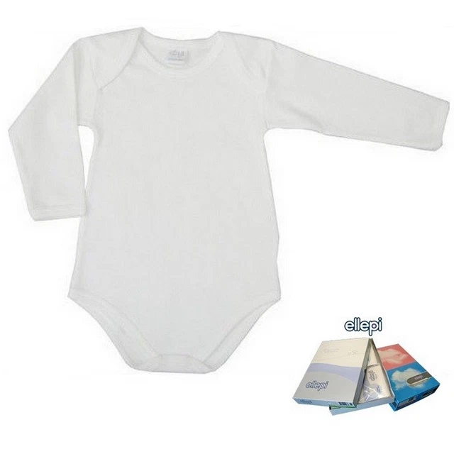 Body Neonato Ellepi Manica Lunga In Cotone Art. Af807 Col. Foto Mis. A Scelta