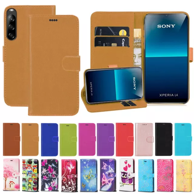 Case For Sony Xperia L1 L2 L3 L4 PU Leather Flip Wallet Stand Magnetic Cover