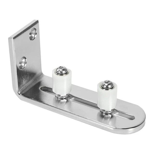 2X(Floor Guide for Bottom Of Sliding Barn Doors Adjustable Wall Mount Stay Rol4)
