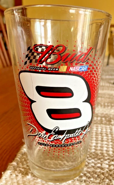 Dale Earnhardt JR #8 Budweiser Bud Nascar Pint Beer Glass Tumbler by Libby