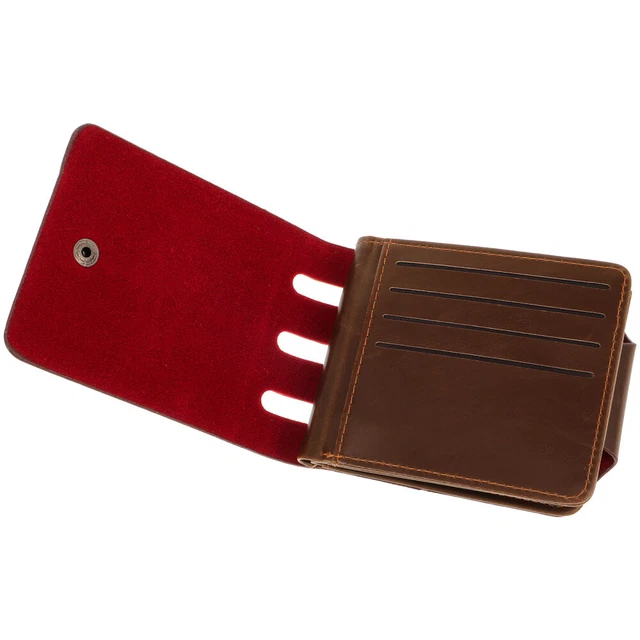 DONBOLSO Slim Wallet Austin, porta carte di credito minimalista push up con spazio per 10 carte e protezione RFID, in pelle compatta, per carte di credito, in vera pelle, da uomo, con