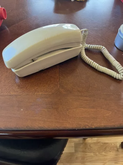 Vintage Retro Beige Pac Tel  Push Button Phone Untested