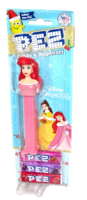 DISNEY PRINCESS ~ Pez Dispenser ~ARIEL ~ [Holiday Backer Card]  2023