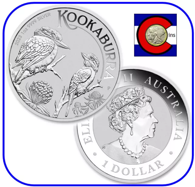 2023 Australia Kookaburra 1 oz. Silver Coin - BU direct from Perth Mint roll